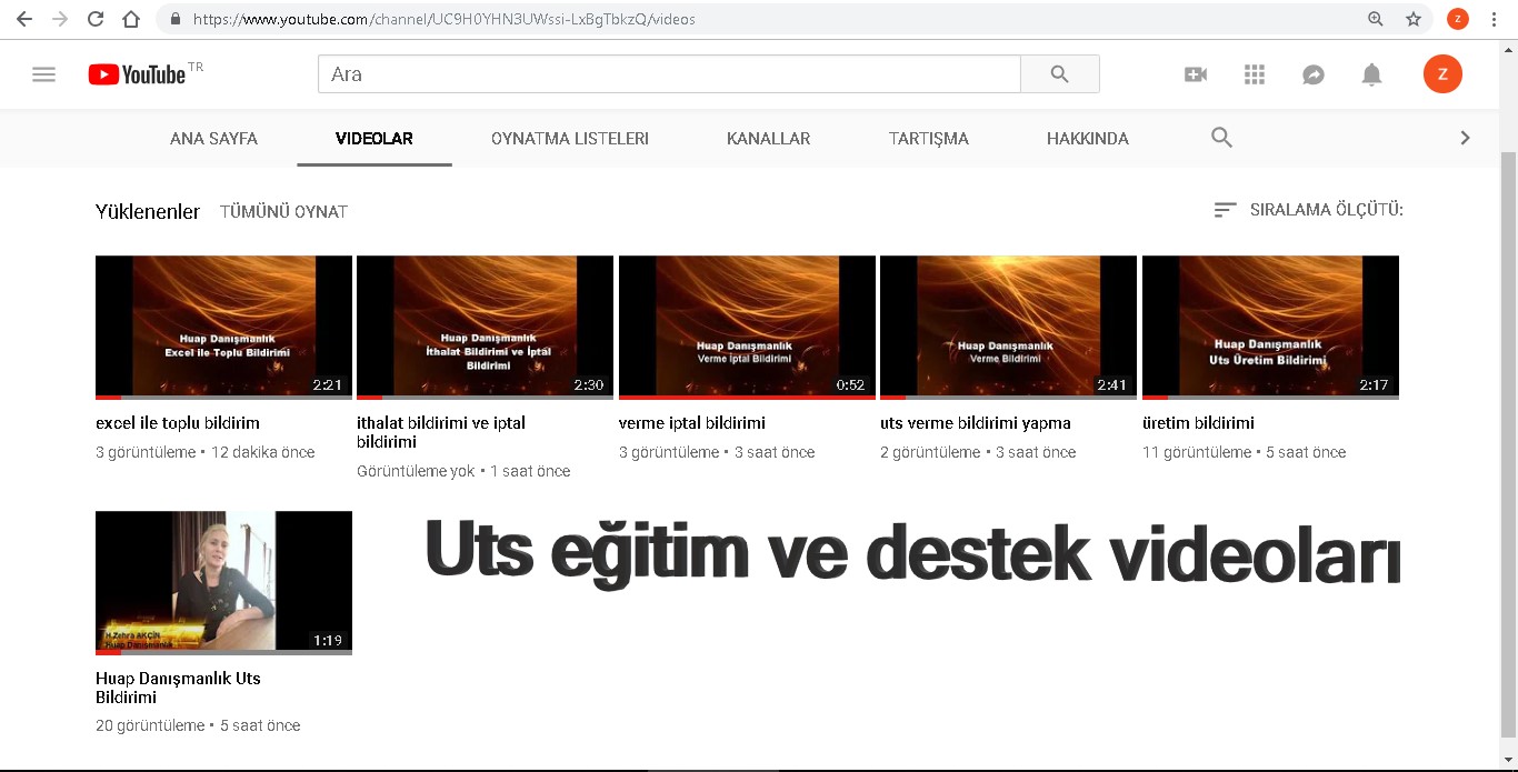  Huap Danışmanlık Uts Kaydı